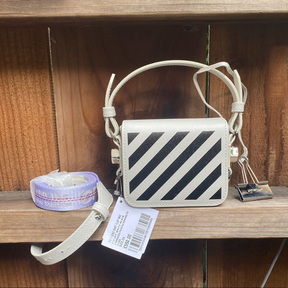 Off white mini diagonal flap bag